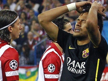 Leia mais sobre o artigo Com Neymar e Messi, Barça perde para Atlético, sem Diego Costa, e está fora da Champions. Semifinal sorteada