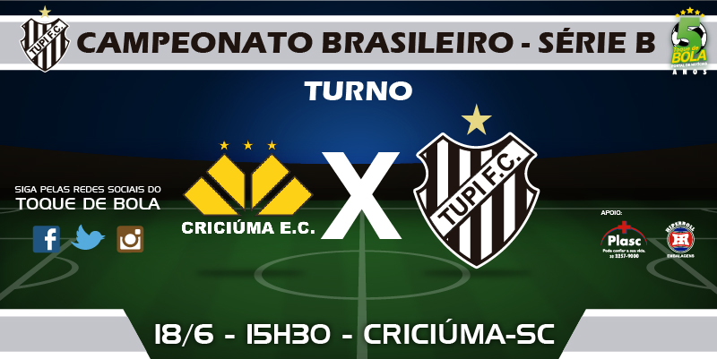 Leia mais sobre o artigo Zero ponto como visitante, Tupi encara o Criciúma, cem por cento como mandante. Siga no Toque
