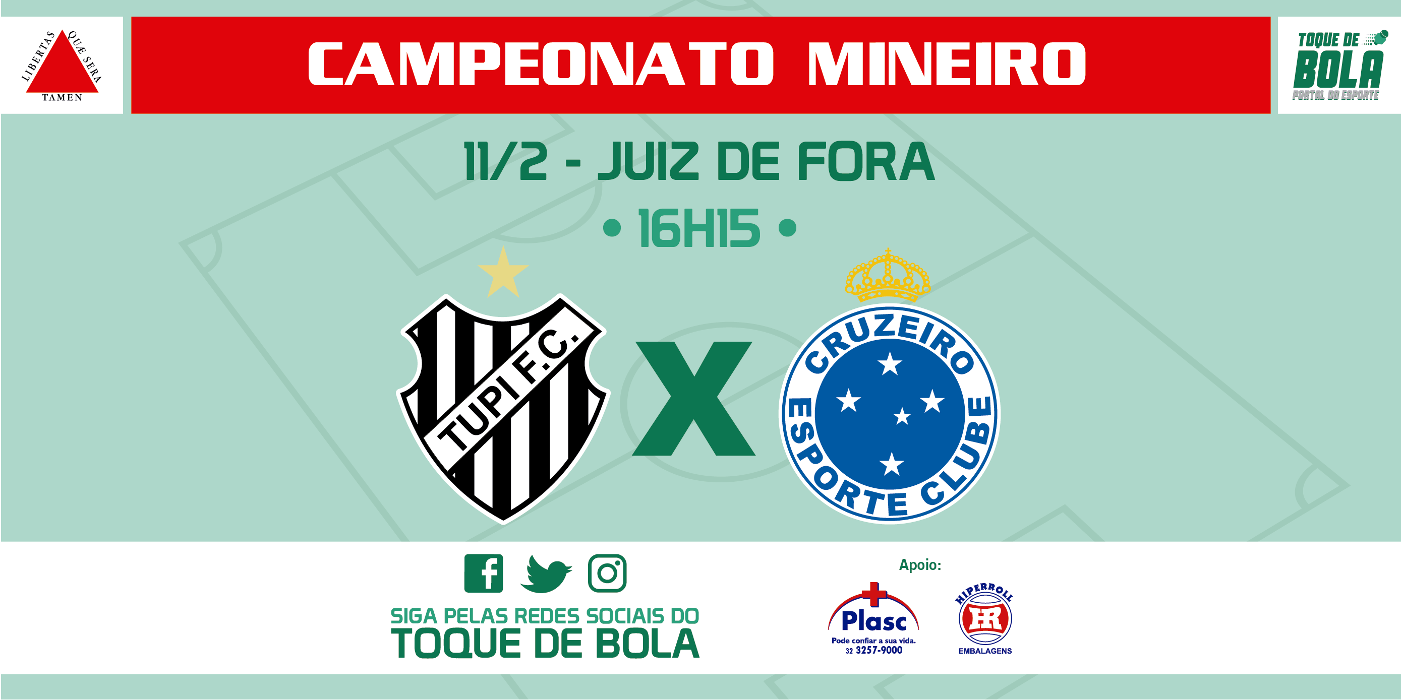Leia mais sobre o artigo Tupi repete escalação do empate. Cruzeiro traz titulares. Siga nas redes sociais do Toque de Bola