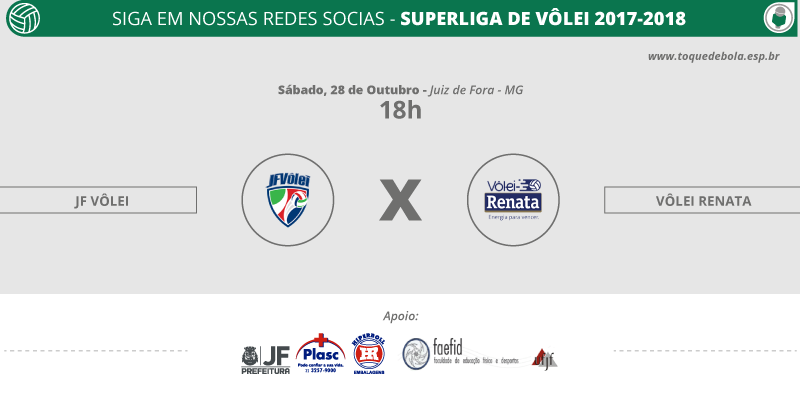 Leia mais sobre o artigo JF Vôlei x Vôlei Renata(SP) sábado, 18h. Primeira vitória na Superliga? Siga no Toque de Bola