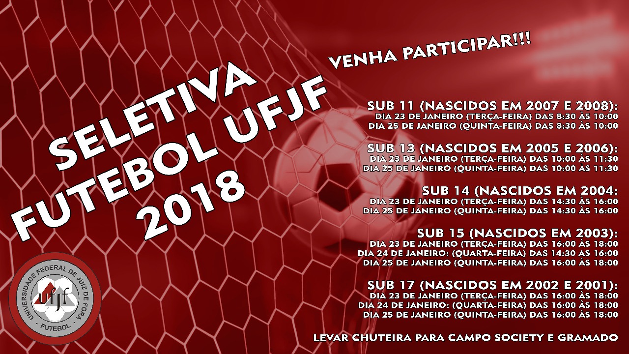 Leia mais sobre o artigo Tem de 10 a 16 anos e que jogar futebol? É levar a chuteira e conferir a agenda da semana na Faefid-UFJF