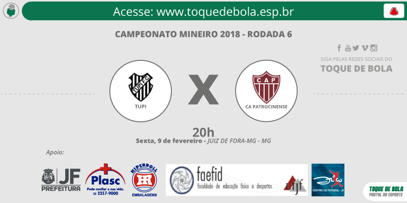 Leia mais sobre o artigo Tupi x Patrocinense sexta, às 20h: veja informações do jogo e da rodada do Mineiro