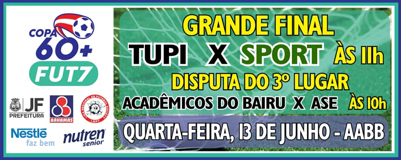 Leia mais sobre o artigo Copa 60 + de Fut 7 tem Tupi x Sport na final