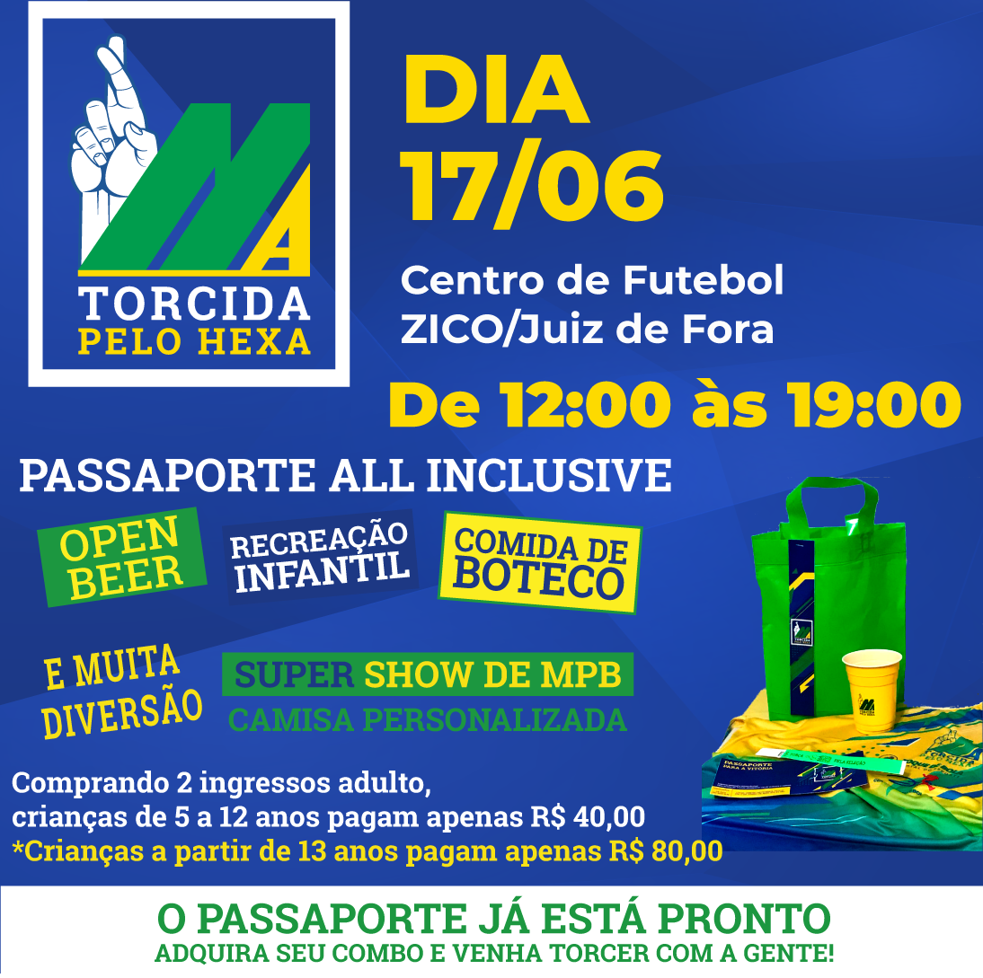 Leia mais sobre o artigo “Na Torcida pelo Hexa” é atração domingo no Centro de Futebol Zico JF. Veja como participar