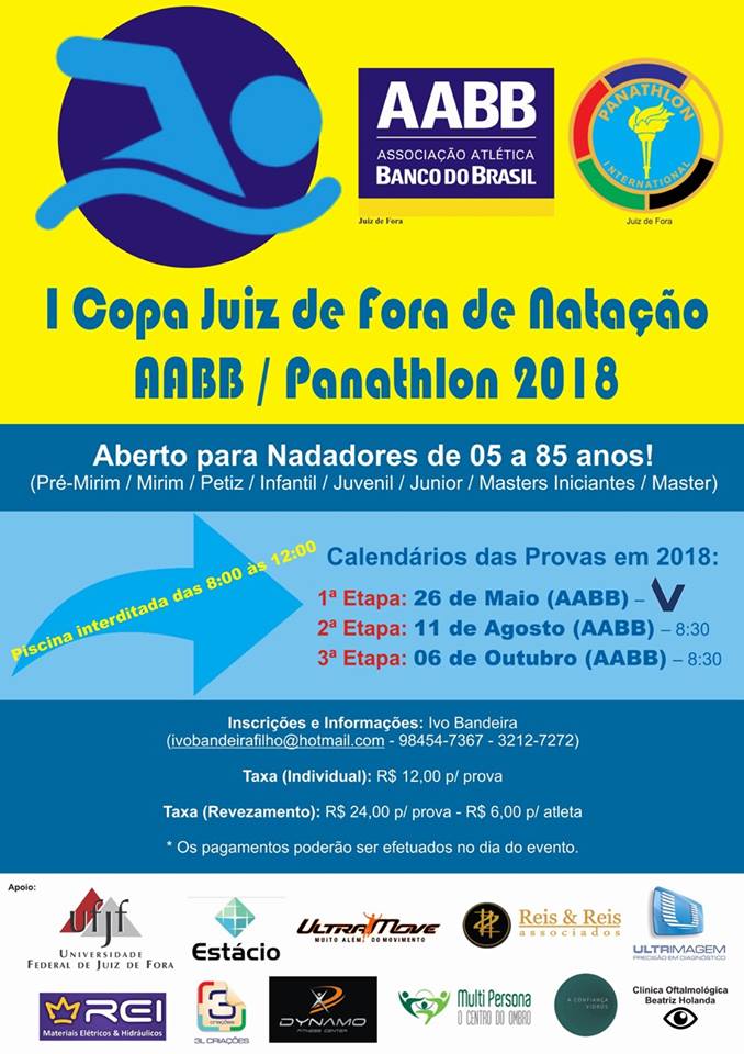 Leia mais sobre o artigo Copa Juiz de Fora de Natação AABB – Panathlon tem nova etapa sábado