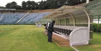 Higienização do Estádio Municipal Radialista Mário Helênio