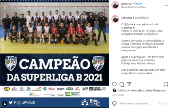 JF Vôlei recebe manifestações pelo título da Superliga B
