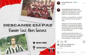 Vander Luiz Alves Givisiez morreu na noite de domingo