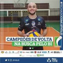 JF Vôlei anuncia novo levantador e confirma maioria do elenco de 2022!