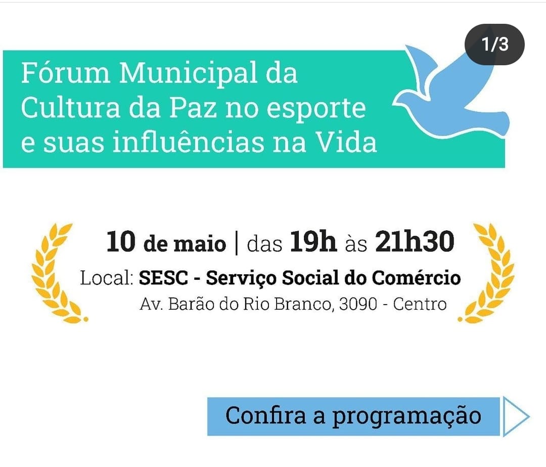 Leia mais sobre o artigo Fórum da Cultura da Paz é nesta terça. Veja programação e saiba como participar