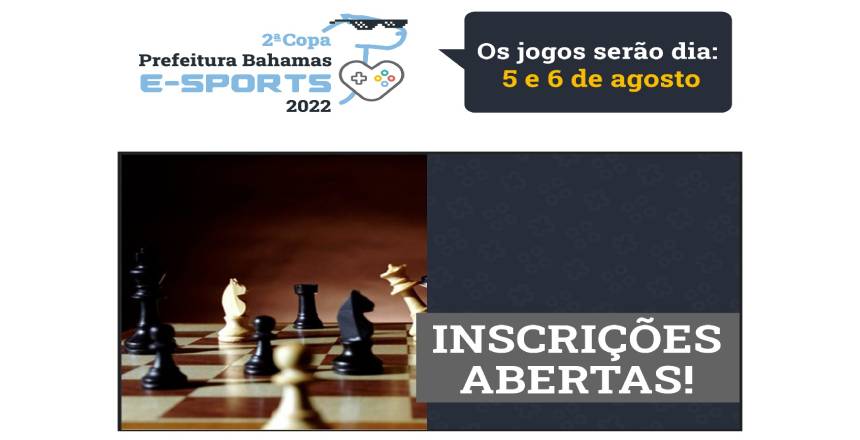 Leia mais sobre o artigo E-Sports: Copa Prefeitura Bahamas abre inscrições para xadrez