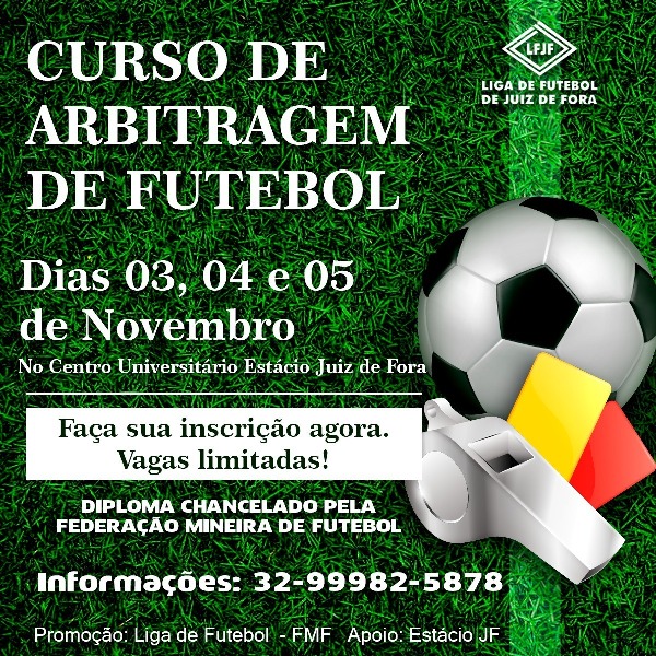 Leia mais sobre o artigo Liga de Futebol e Federação Mineira promovem Curso de Arbitragem